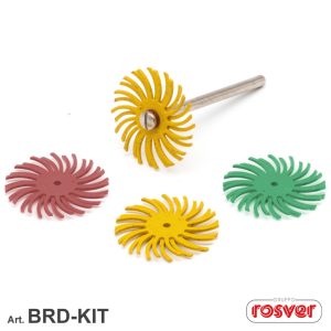 KIT ESCOVA RADIAL BRISTLE COM 8 PEÇAS E SUPORTE 150 | ROSVER
