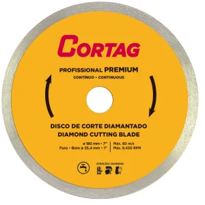 DISCO DIAMANTADO CONTÍNUO PROF. PREMIUM | 180 MM | CORTAG