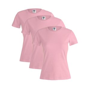 T-shirts Senhora Soft Basic Rosa (Pack de 3)
